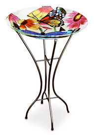 26.5"butterfl Bird Bath