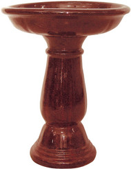 16-1/2" Red Bird Bath