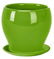 6.5" Grn Rnd Planter