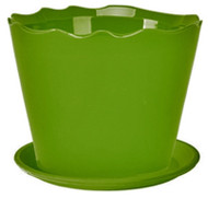 5.91" Grn Cylin Planter