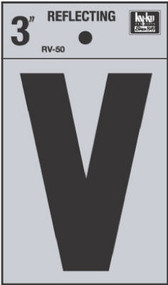 3" Refl Vinyl Letter V