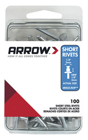 100ct 1/8x1/8 Stl Rivet