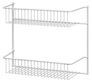 12" 2tier Wht Wall Rack