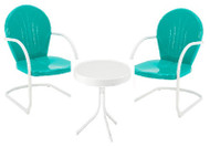 Grn/wht Retr Bistro Set