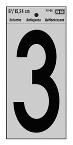 6" Blk Refl Number 3
