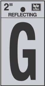 2" Blk Refl Letter G