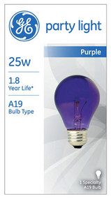 Ge 25w Purp Party Bulb