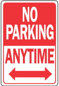 12x18alu No Parkin Sign