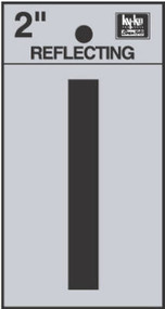 2" Blk Refl Letter I