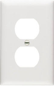 Wht 1g 1dplx Wall Plate