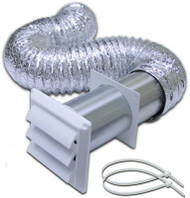 4"x5' Wht Hood Vent Kit