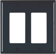 2g 2deco Blk Wall Plate