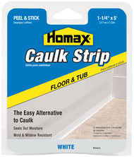 1-1/4"x5'wht Caulkstrip
