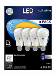 Ge 4pk 9w Sw A19 Bulb