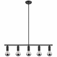 5lgt Blk Linear Pendant