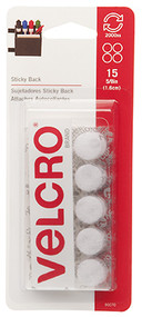 5/8" Wht Velcro Coin