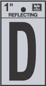 1" Blk Refl Letter D