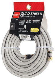 25' Gry Quad Coax Cable