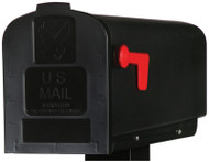 Blk Poly Rural Mailbox