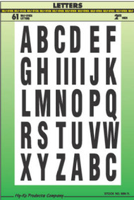 2" Blk/wht Letter Set