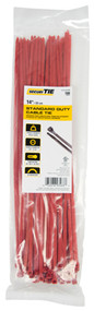 100pk 14" Red Std Tie