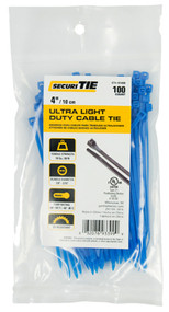 100pk 4" Blu Ld Tie