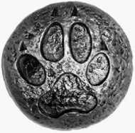 Pewter Wolf Track Knob