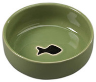 5" Gilded Fish Cat Dish