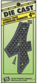 4" Blk Alu Number 4