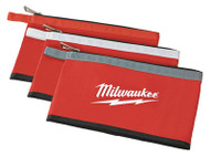 3pk Zipper Pouches