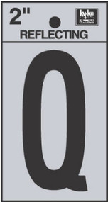 2" Blk Refl Letter Q