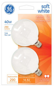 Ge2pk40w Wht Globe Bulb