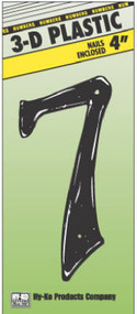 4" Blk Plas Number 7