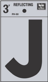 3" Refl Vinyl Letter J
