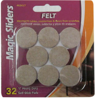 32pk 1" Oat Felt Pad
