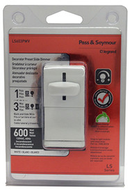 600w Wht Preset Dimmer