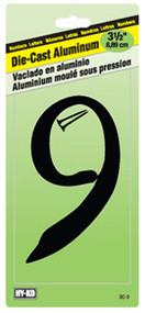 3-1/2" Blk Alu Number 9