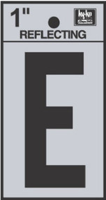 1" Blk Refl Letter E