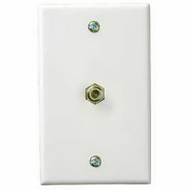 Wht Coax Wall Plate