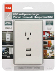 Wht Usb Wall Plate