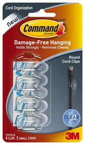 4pk Clr Rnd Cord Clip
