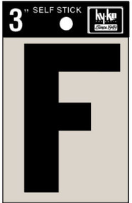 3" Blk Adhes Letter F