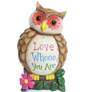 18" Solar Owl Statuary