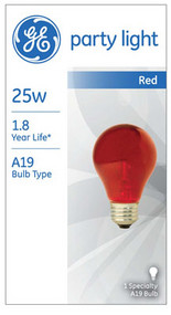 Ge 25w Red Party Bulb