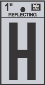 1" Blk Refl Letter H