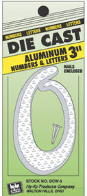 3-1/2" Wht Alu Number 0