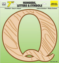 7" Wd Grain Letter Q