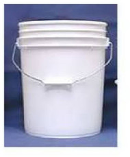 5 Gal Wht Plas Pail