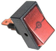 1/2" Red Rocker Switch