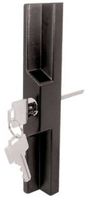 Blk Alu Glasdr Out Pull